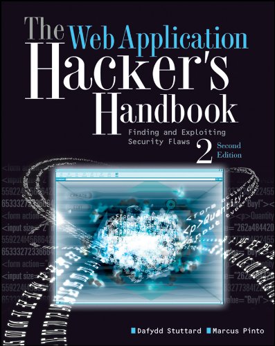 Capa de livro. Texto: The Web Application Hacker's Handbook. Kevin D. Mitnick