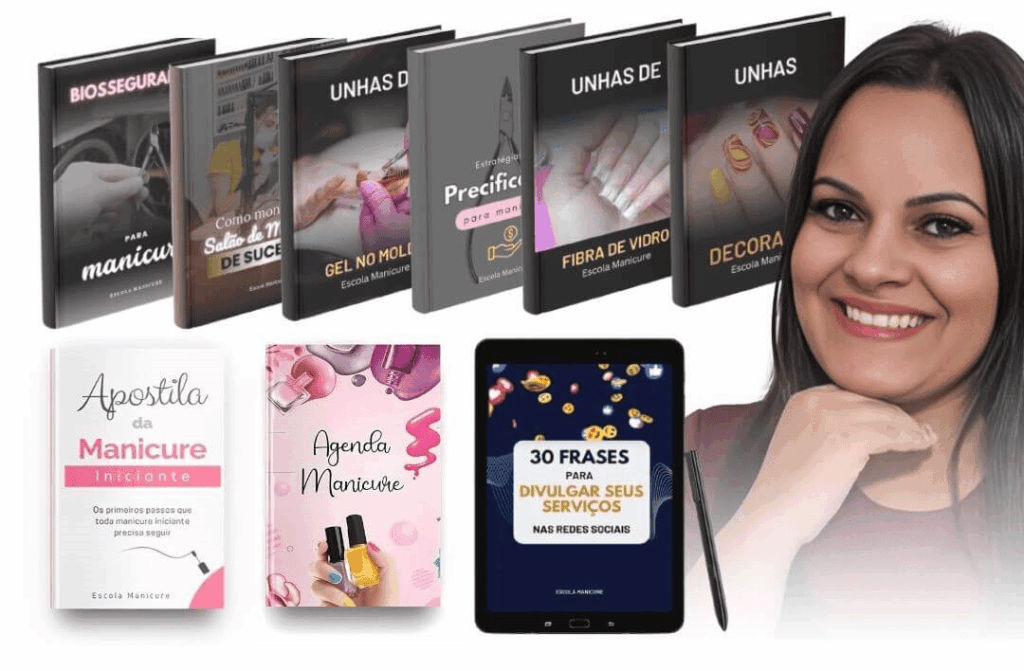 Imagem de 9 apostilas da Faby Cardoso.